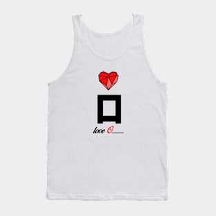 Initial love letter O for valentine Tank Top